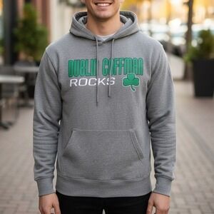 Dublin Coffman‎ Rocks Pel-Athletic Hoodie Sweatshirt Men's Size S Grey Shamrock